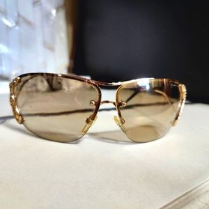 Roberto Cavalli brown gold snake sunglasses